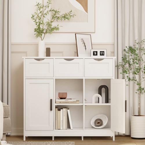 Meubles de rangement, meuble de sol en bois, avec tiroirs et étagères, meuble d'appoint pour salon, chambre, salle de bain, meubles de décoration intérieure
