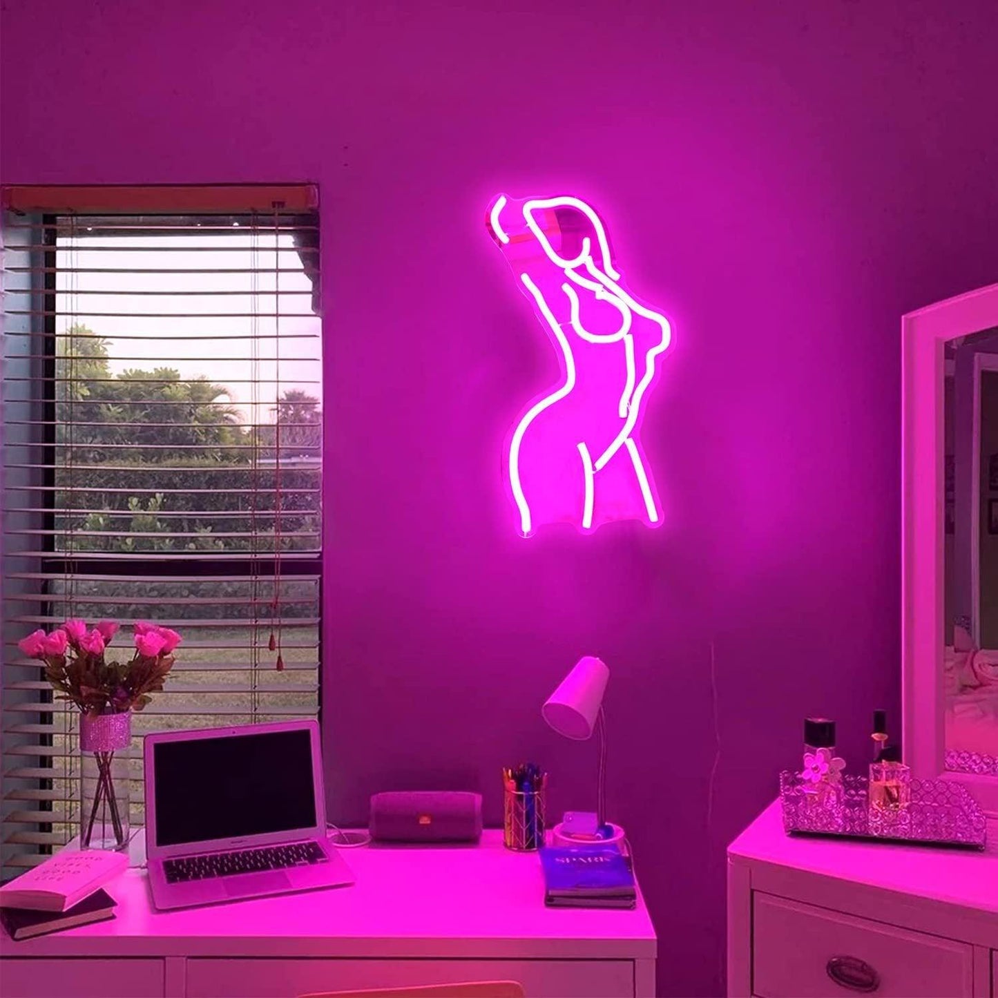 Barre lumineuse LED néon décorative en acrylique brillant