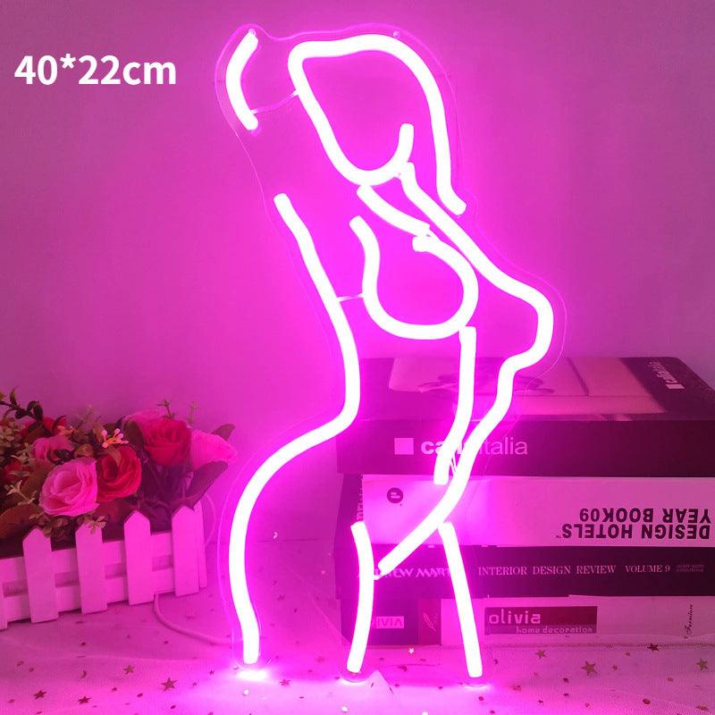 Barre lumineuse LED néon décorative en acrylique brillant