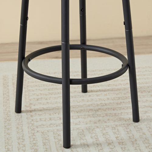 Chaises de bar trois pièces à deux coussins avec dossiers