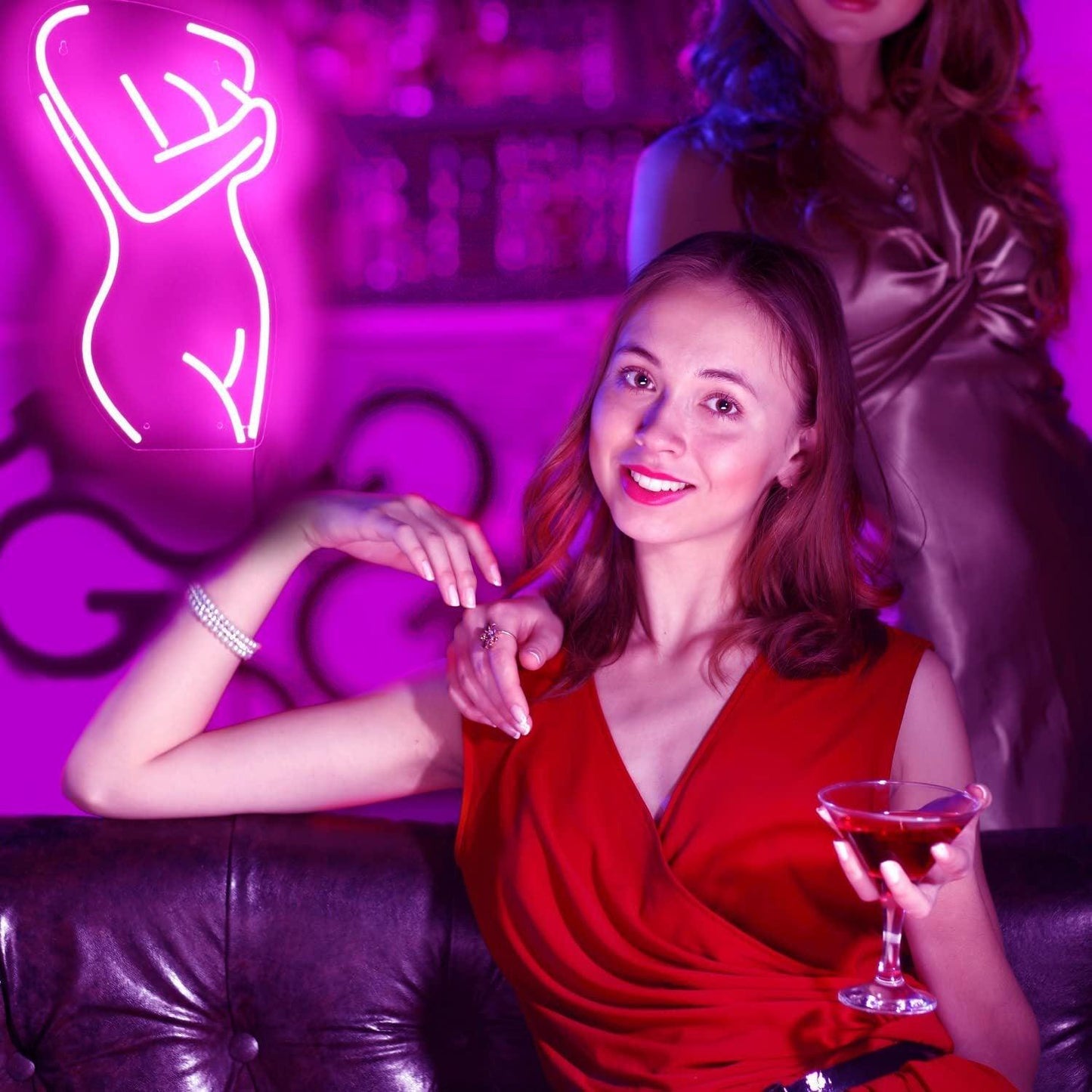 Barre lumineuse LED néon décorative en acrylique brillant