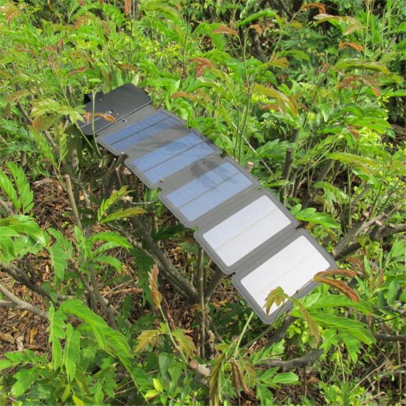 Chargeur solaire pliable d'extérieur, portable, 5 V, 2,1 A, sortie USB, pour appareils de camping, randonnée, sac à dos, voyage, alimentation pour smartphones