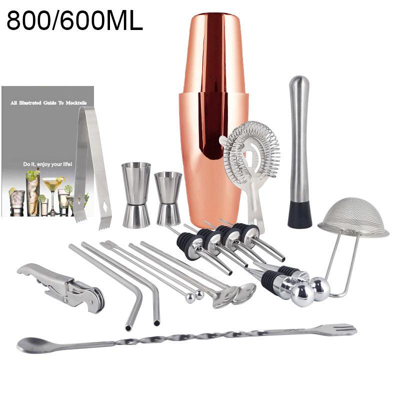 Ensemble de mélangeur à vin Boston Cocktail Shaker Bar Tools