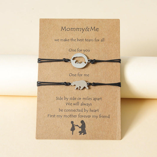 Bijoux créatifs pour parents et enfants pour la fête des mères en acier inoxydable