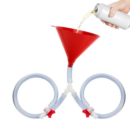 Entonnoir à bière à double tube pour fête, anniversaire, carnaval