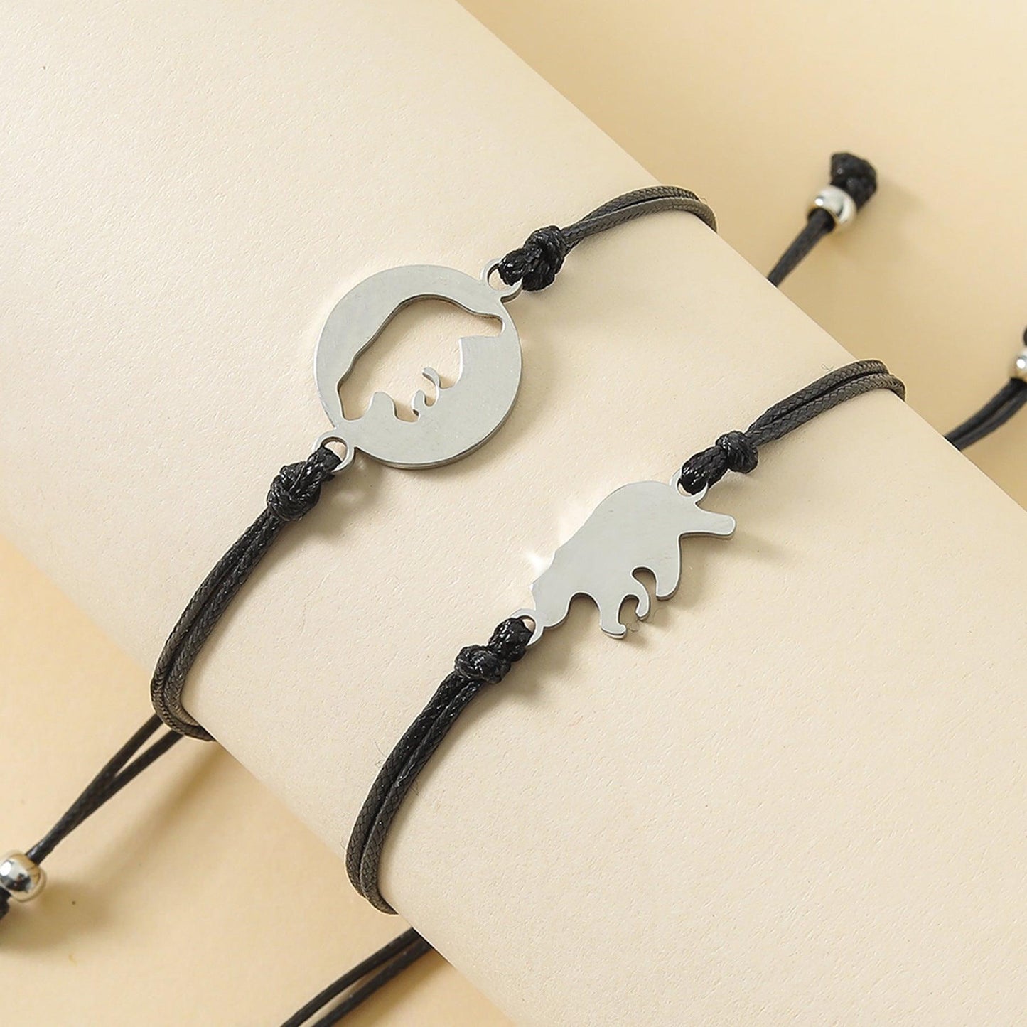 Bijoux créatifs pour parents et enfants pour la fête des mères en acier inoxydable