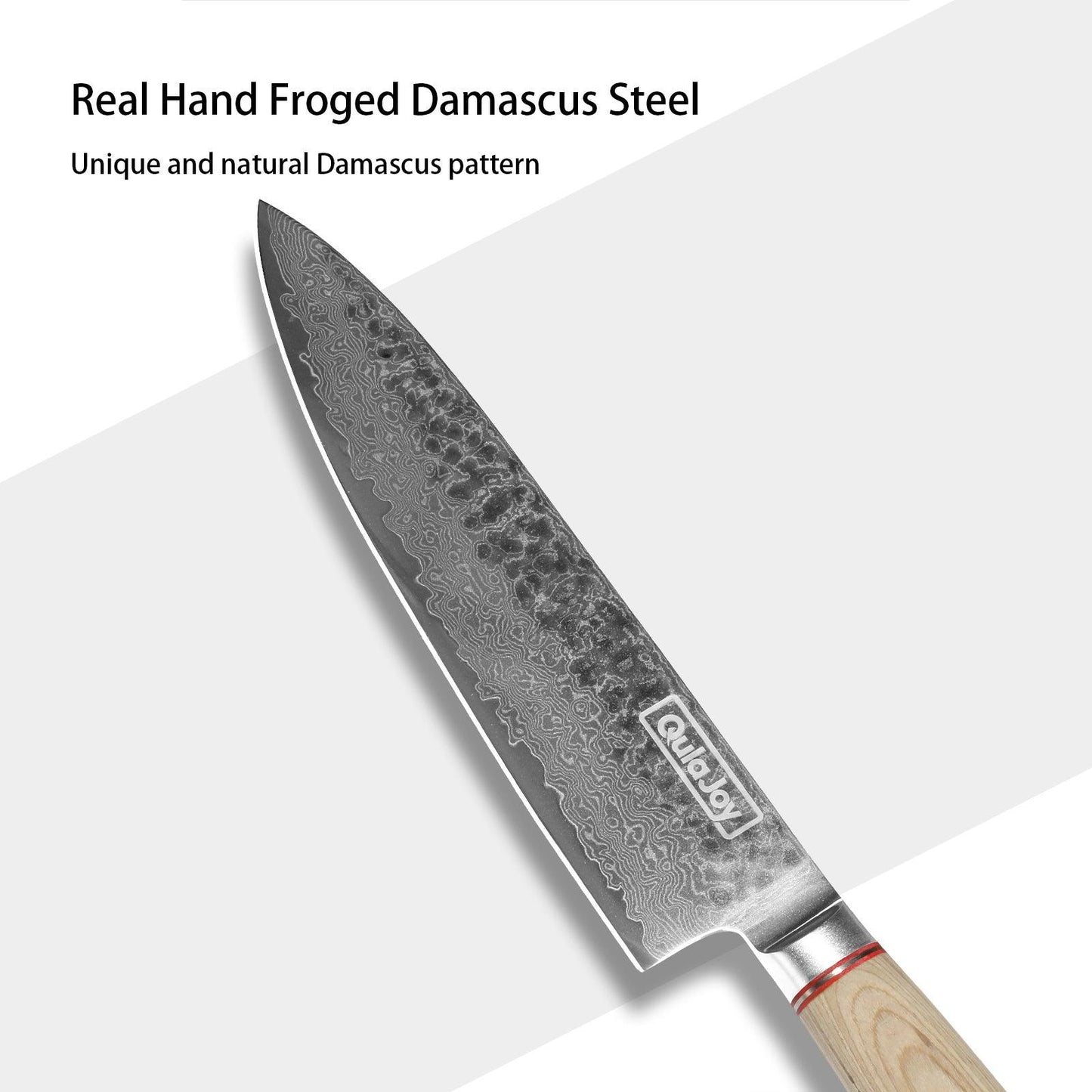 Couteau Nakiri Qulajoy 6,9 pouces, couteau à légumes professionnel, couteaux de cuisine japonais, couteau de chef Damas 67 couches, couteau de cuisine pour la maison et l'extérieur avec manche en bois ergonomique