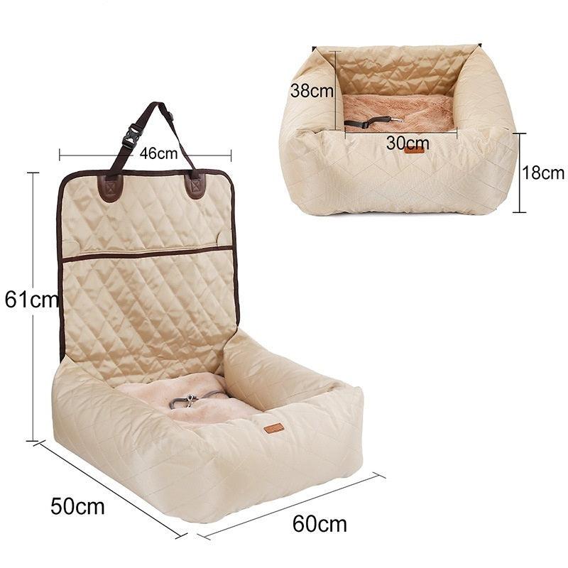 Sac de transport 2 en 1 pour chien, coussin de siège de voiture pliable, épais et polyvalent, matelas de voiture pour chien, fournitures pour animaux de compagnie