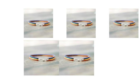 Bracelet Pride Bracelet tressé en corde arc-en-ciel