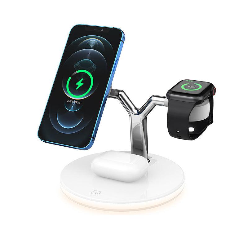 Compatible with Apple, 3 In 1 Magnetic Wireless Charger 15W Fast Charging Station For Magsafe Chargers - Grivelo