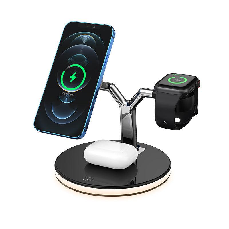 Compatible with Apple, 3 In 1 Magnetic Wireless Charger 15W Fast Charging Station For Magsafe Chargers - Grivelo