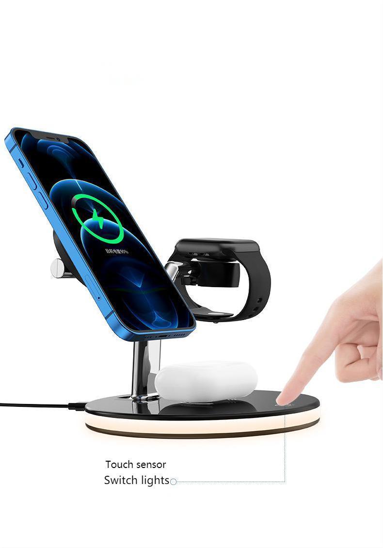 Compatible with Apple, 3 In 1 Magnetic Wireless Charger 15W Fast Charging Station For Magsafe Chargers - Grivelo