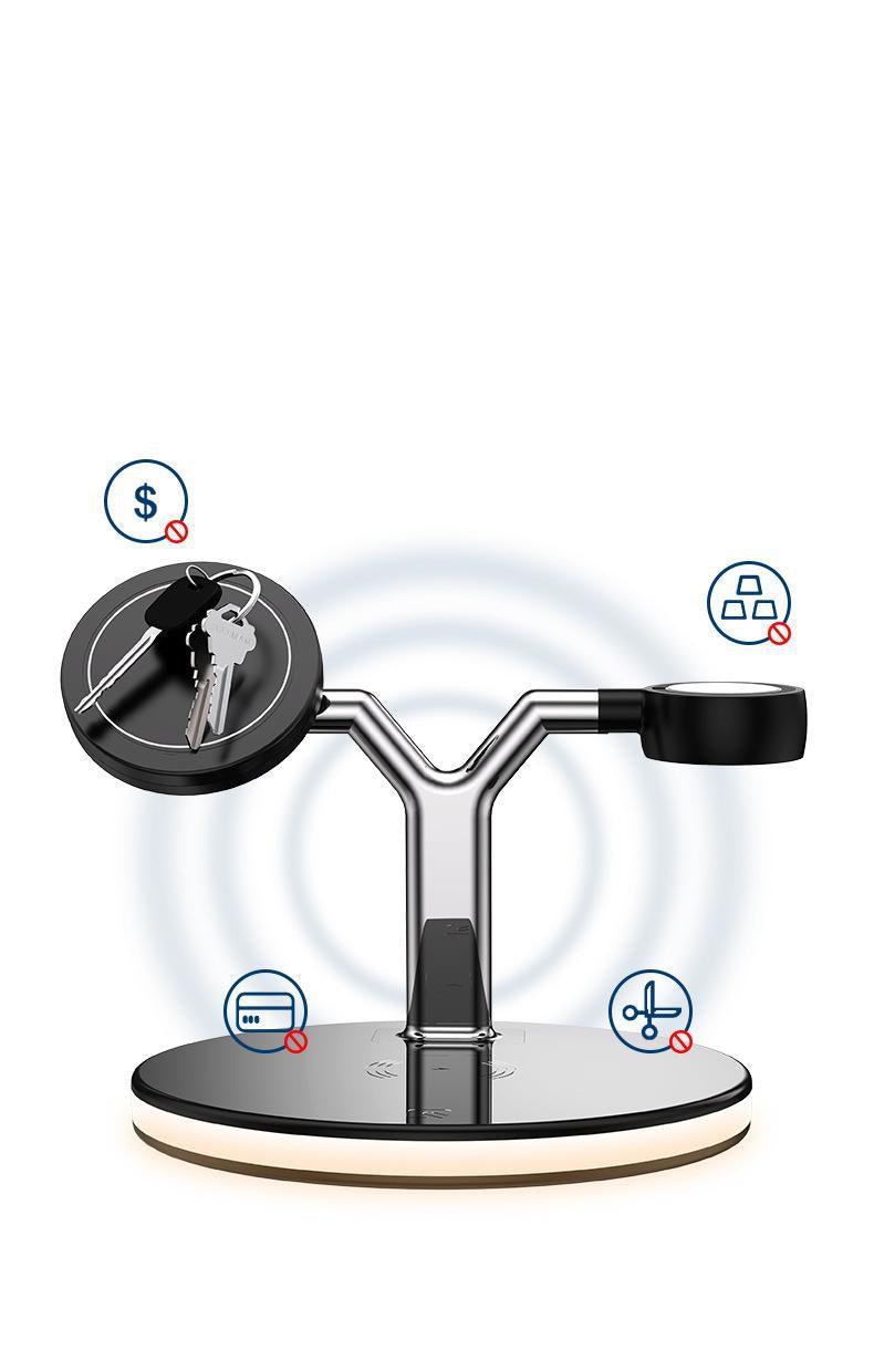 Compatible with Apple, 3 In 1 Magnetic Wireless Charger 15W Fast Charging Station For Magsafe Chargers - Grivelo
