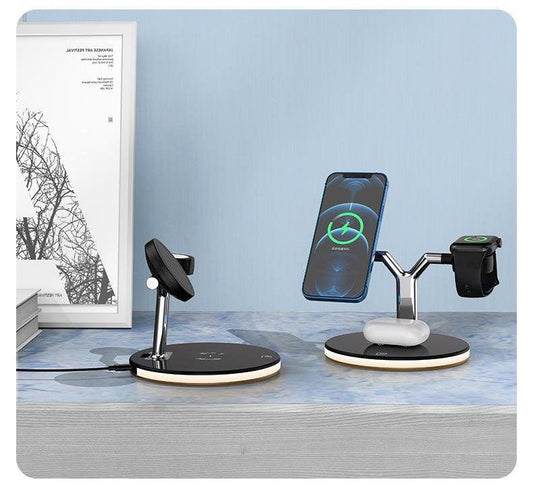 Compatible avec Apple, chargeur magnétique sans fil 3 en 1, station de charge rapide 15 W pour chargeurs Magsafe