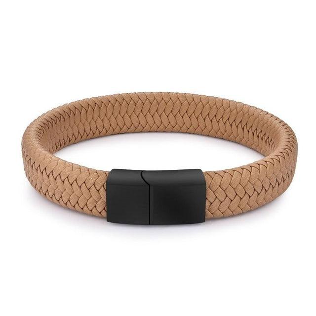Punk for Men Jewelry Braided Stainless Steel Fashion Bangles - Grivelo
