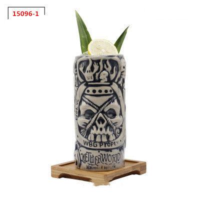 Bar Tiki Cup Tasse Tiki en céramique Tasse à cocktail Hawaïenne Personnalité créative Tasse à vin Tasse Totem