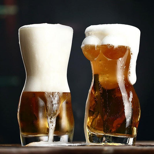 Chope à bière en verre transparent créative, tasse pour le corps humain, tasse à boisson, bar, discothèque, beauté masculine