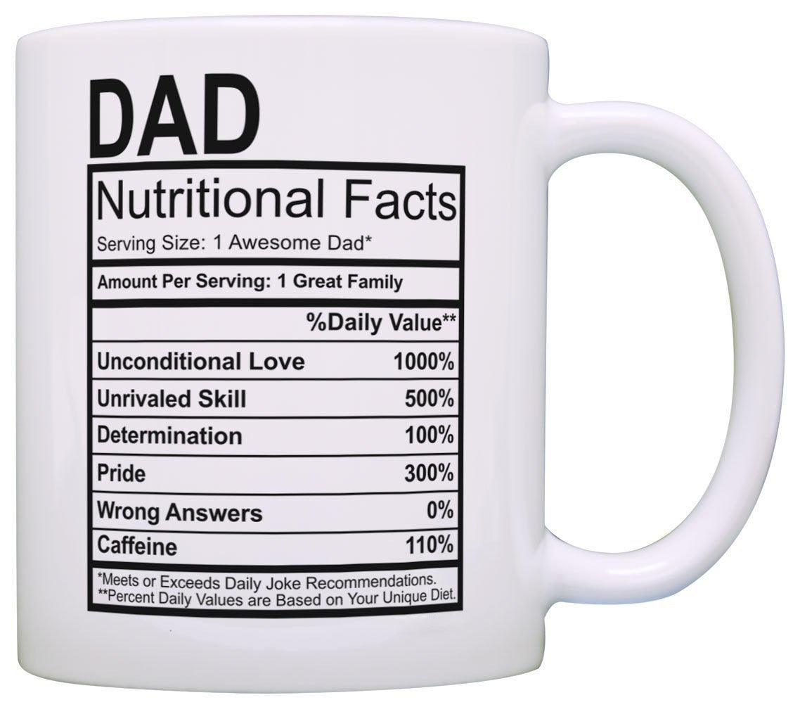 Tasse à café en céramique avec étiquette nutritionnelle pour la fête des mères