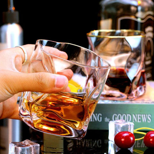Verre à vin irrégulier de style européen créatif, pour bar, bière, whisky, maison, fête, jus, boisson