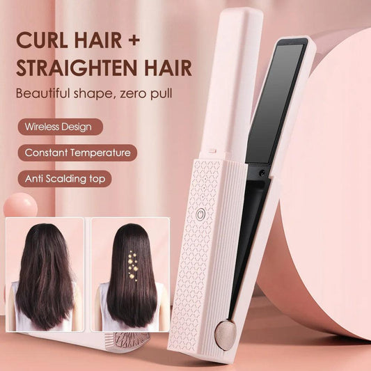Lisseur à cheveux sans fil USB, mini fer à boucler en céramique, 3 températures constantes, portable, pour voyage