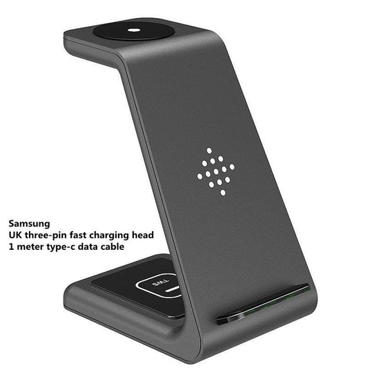 Station de charge rapide 3 en 1, support de chargeur sans fil, station de charge rapide sans fil pour support de téléphone