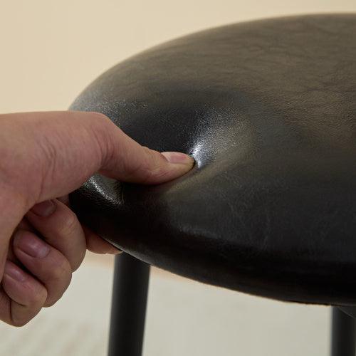 Chaises de bar trois pièces à deux coussins avec dossiers