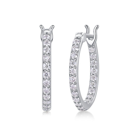 Boucles d'oreilles en argent serties de diamants et de moissanite, boucles d'oreilles à tige en diamant de luxe et tendance