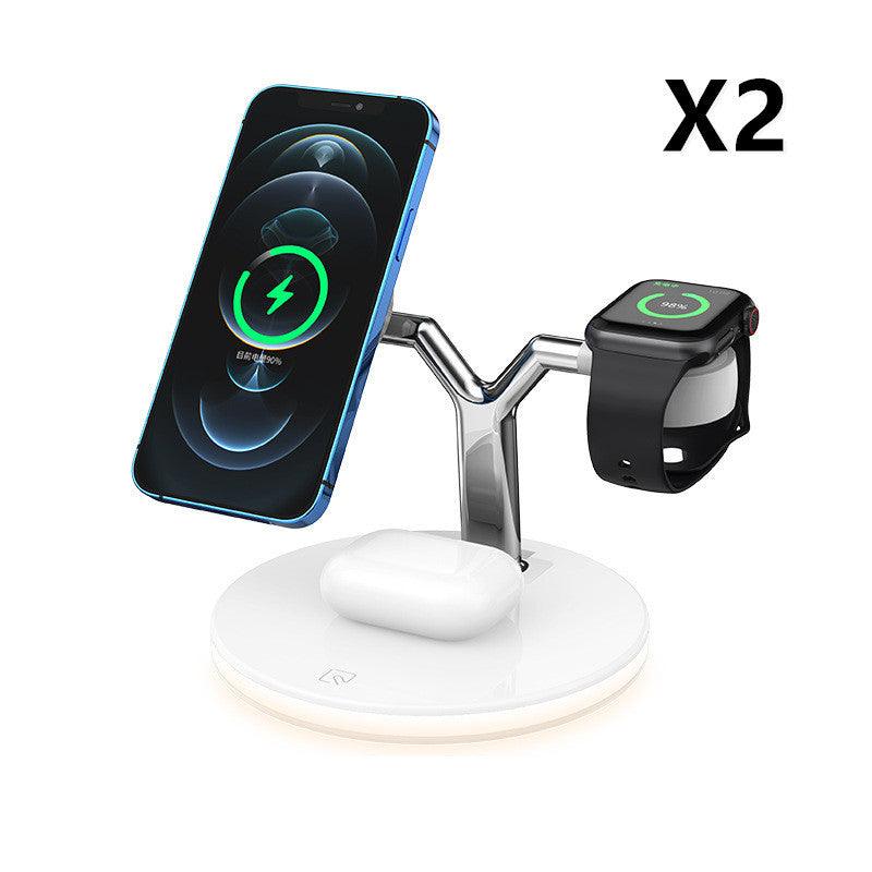 Compatible with Apple, 3 In 1 Magnetic Wireless Charger 15W Fast Charging Station For Magsafe Chargers - Grivelo