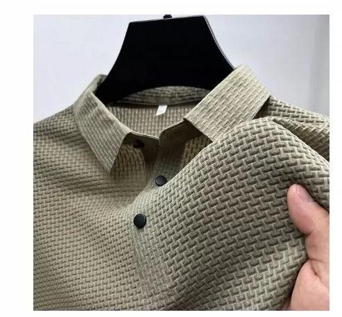 T-shirt à manches courtes en maille et soie glacée pour homme