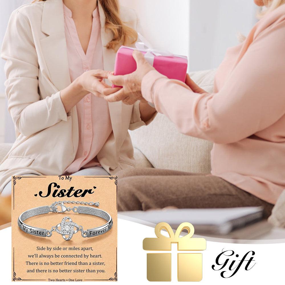 Bracelet en argent sur le thème de l'amitié entre sœurs