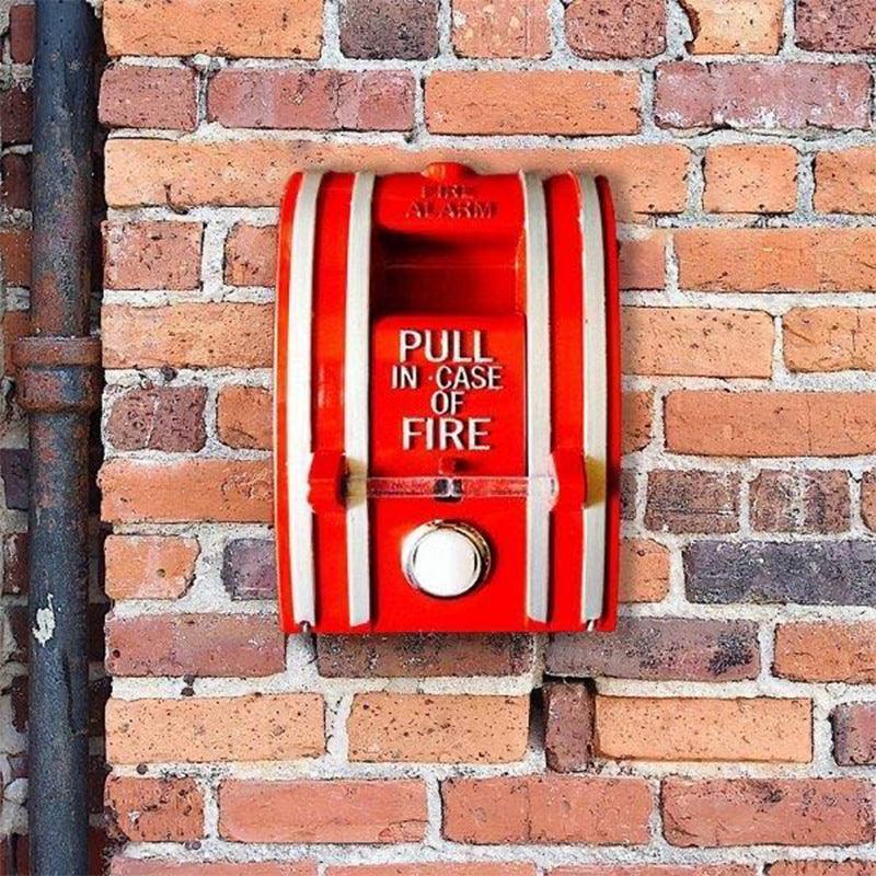 Red Retro Smart Doorbell Metal Waterproof Button Switch - Grivelo