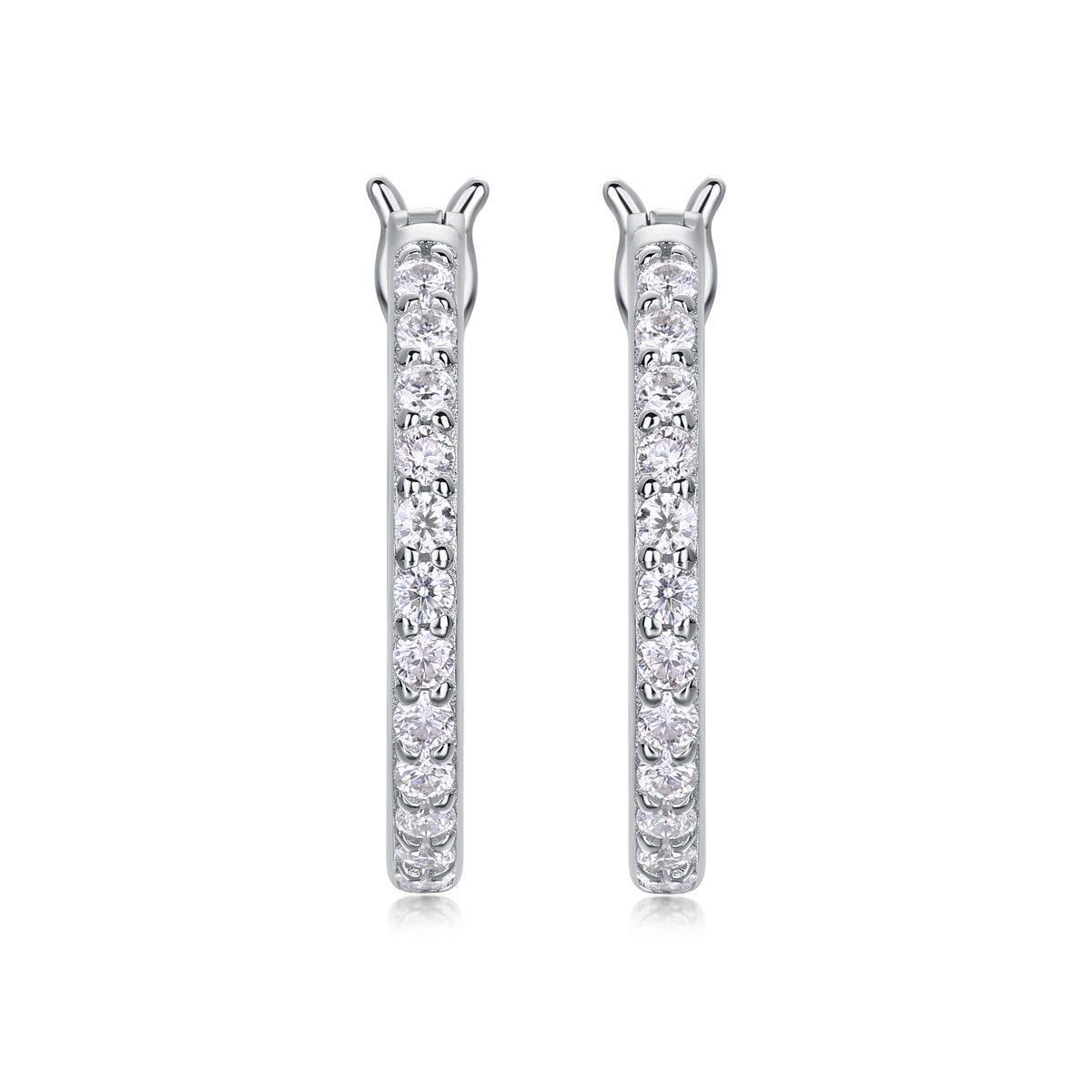 Boucles d'oreilles en argent serties de diamants et de moissanite, boucles d'oreilles à tige en diamant de luxe et tendance
