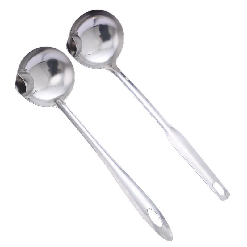 Filtre à graisse en acier inoxydable à long manche pour louche domestique