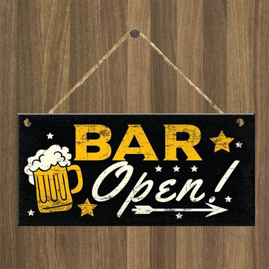 Panneau en bois tendance, décoration de bar, ornements de Noël en bois