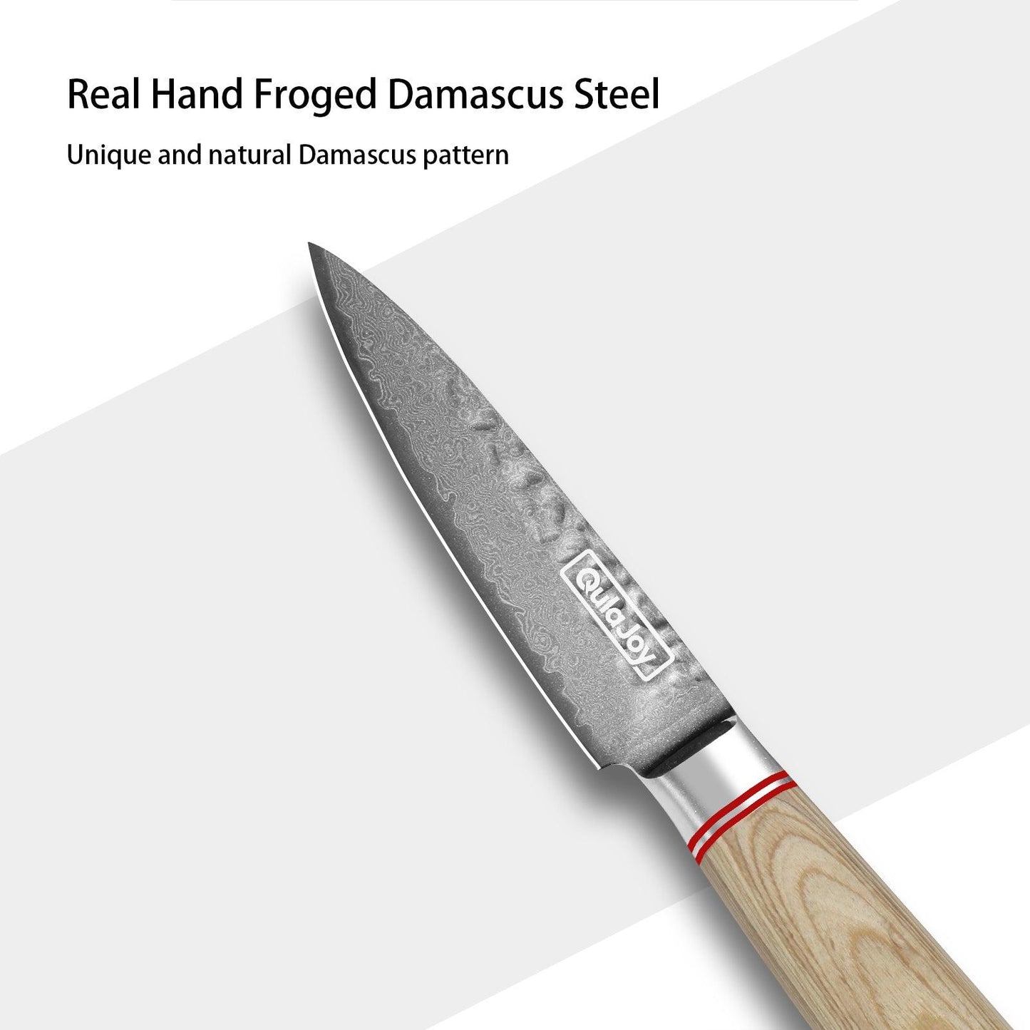 Couteau Nakiri Qulajoy 6,9 pouces, couteau à légumes professionnel, couteaux de cuisine japonais, couteau de chef Damas 67 couches, couteau de cuisine pour la maison et l'extérieur avec manche en bois ergonomique