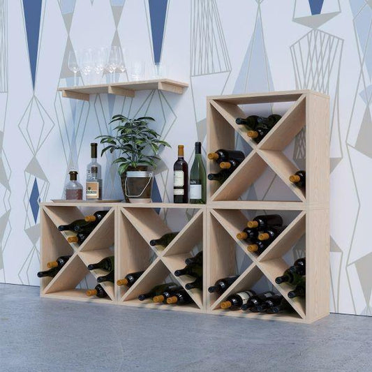 Casier à vin modulaire empilable pour 24 bouteilles, cube de rangement pour bar, cave, cuisine, salle à manger