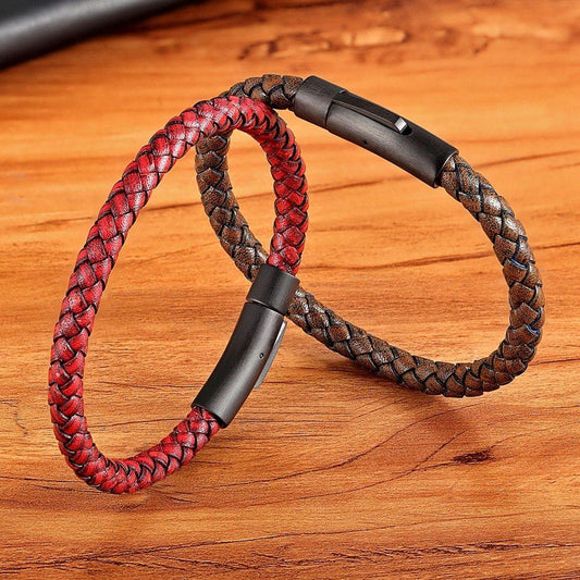 Bracelets pour hommes et femmes en acier inoxydable noir, bijoux cadeaux 