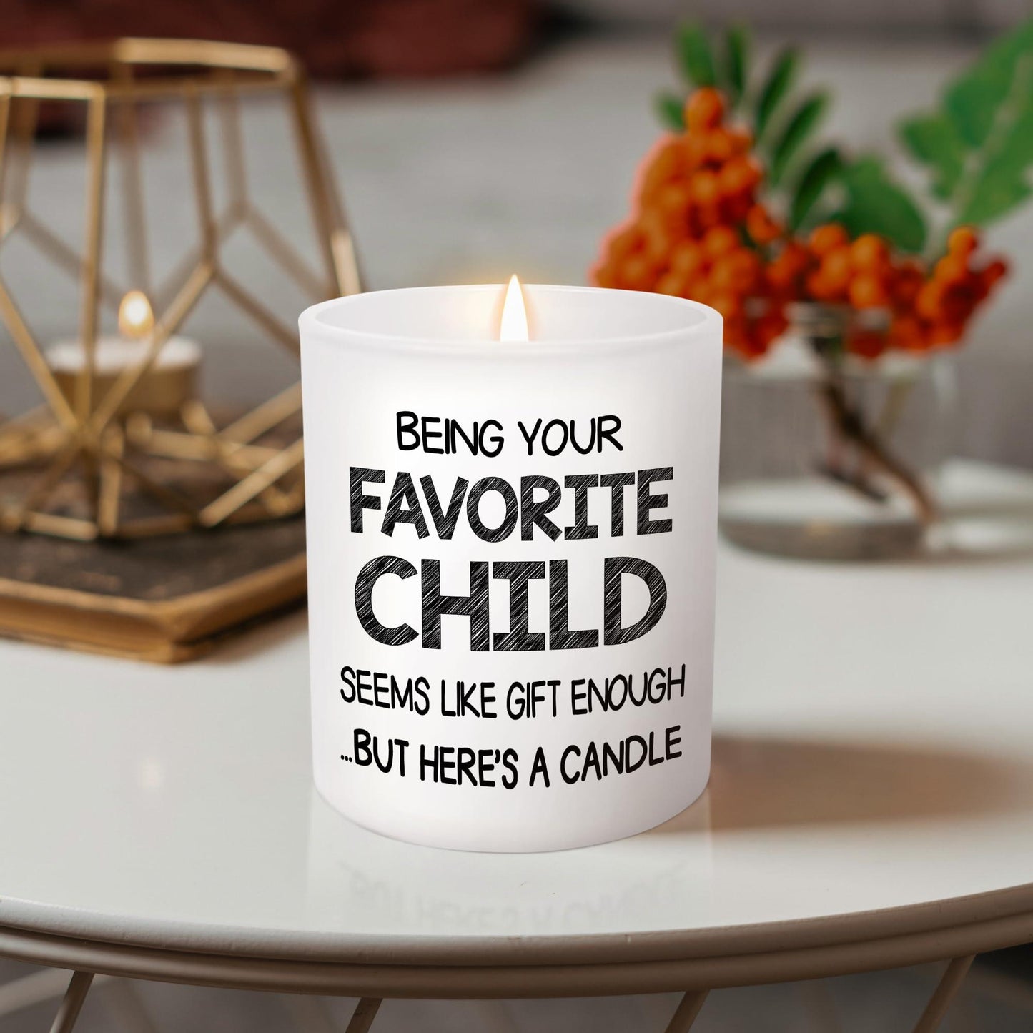 TEEZWONDER Cadeaux Fête des Mères pour Maman de Fille Fils - Bougie Parfumée Enfant Préféré Vanille Lavande 10oz - Cadeau Fête des Mères Fête des Pères pour Maman Papa Grand-mère Grand-père, Cadeau d'Anniversaire pour Femmes Hommes