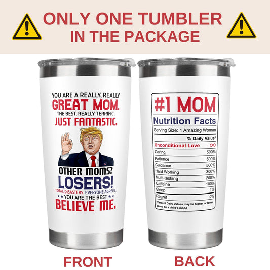 UMACVN Gifts for Mom from Daughter Son - Mothers Day Gifts for Mom Wife - Birthday, Christmas Gift Ideas for Moms - Gift for Mama, Moms, Mother from Kids - 20 Oz Stainless Steel White Tumbler