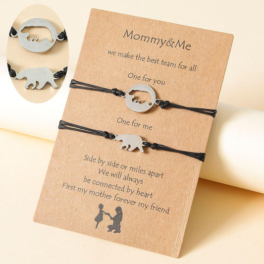 Bijoux créatifs pour parents et enfants pour la fête des mères en acier inoxydable