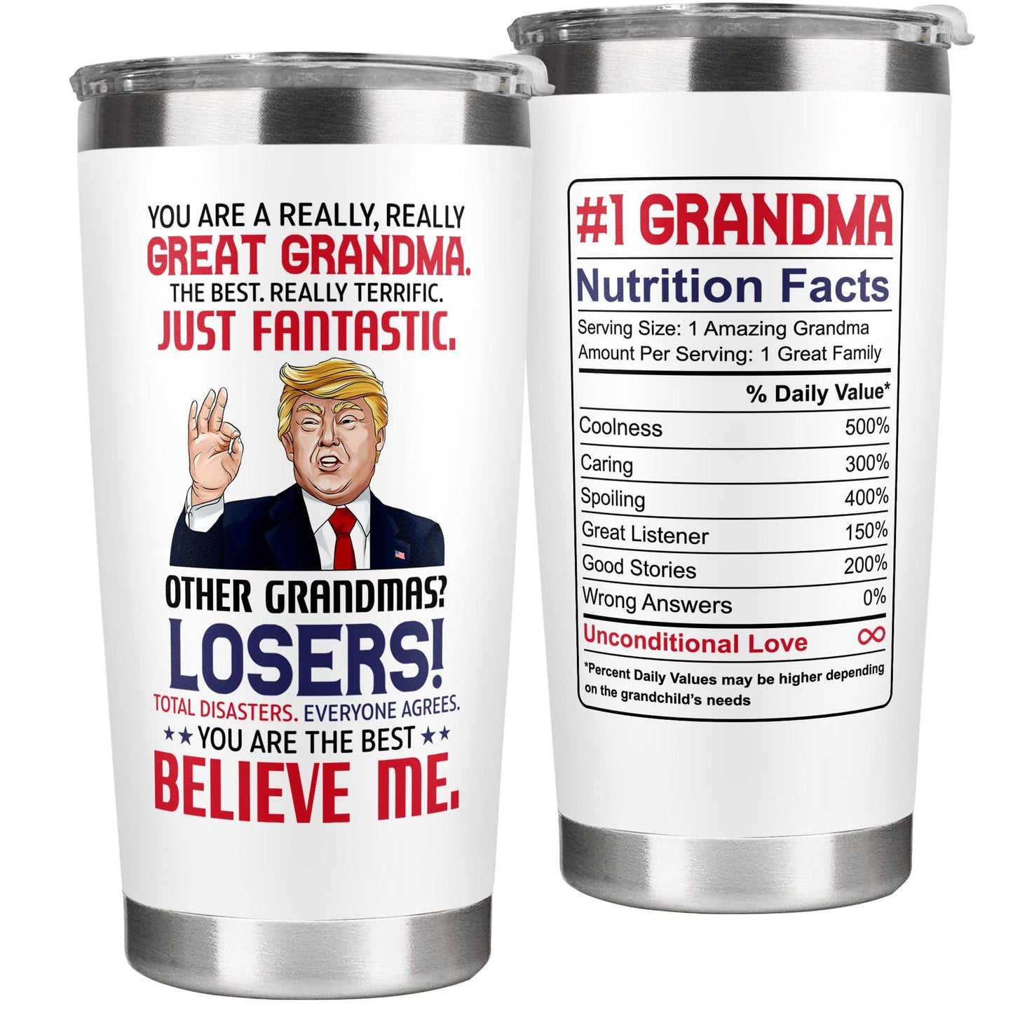 UMACVN Gifts for Mom from Daughter Son - Mothers Day Gifts for Mom Wife - Birthday, Christmas Gift Ideas for Moms - Gift for Mama, Moms, Mother from Kids - 20 Oz Stainless Steel White Tumbler