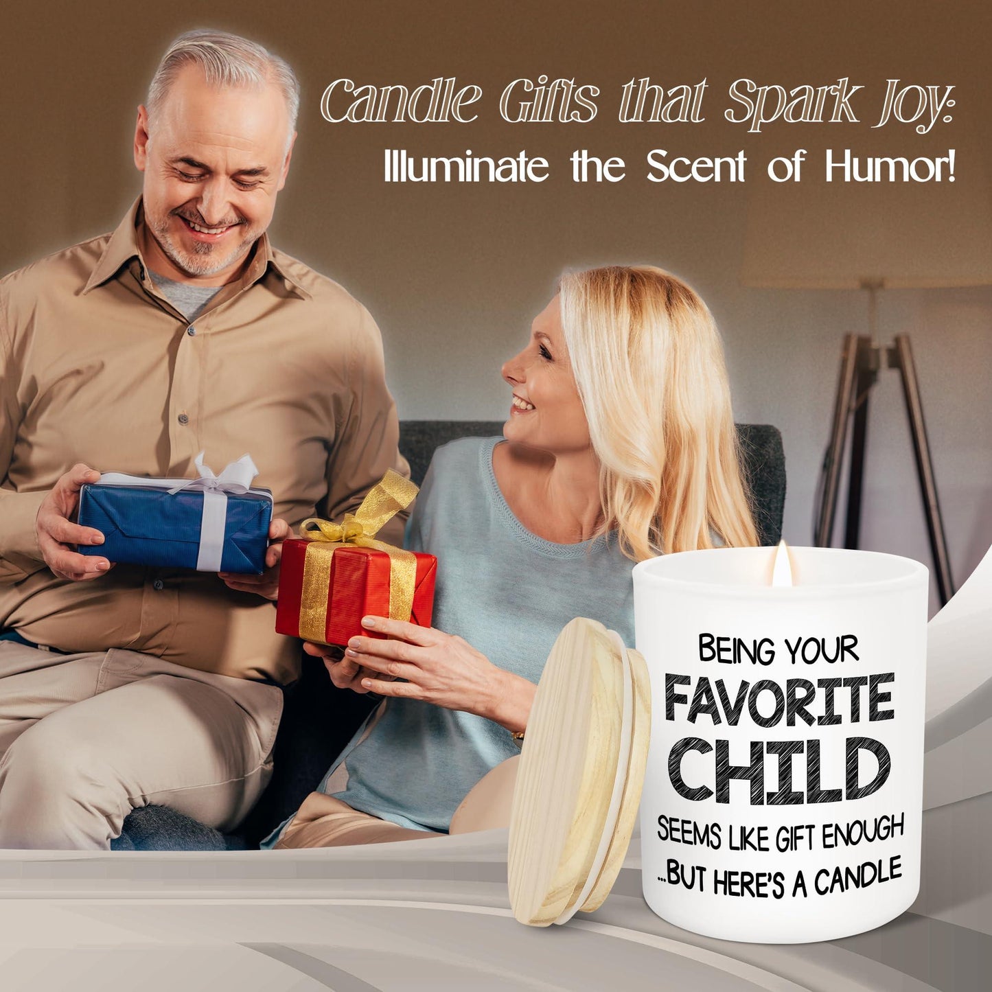 TEEZWONDER Cadeaux Fête des Mères pour Maman de Fille Fils - Bougie Parfumée Enfant Préféré Vanille Lavande 10oz - Cadeau Fête des Mères Fête des Pères pour Maman Papa Grand-mère Grand-père, Cadeau d'Anniversaire pour Femmes Hommes