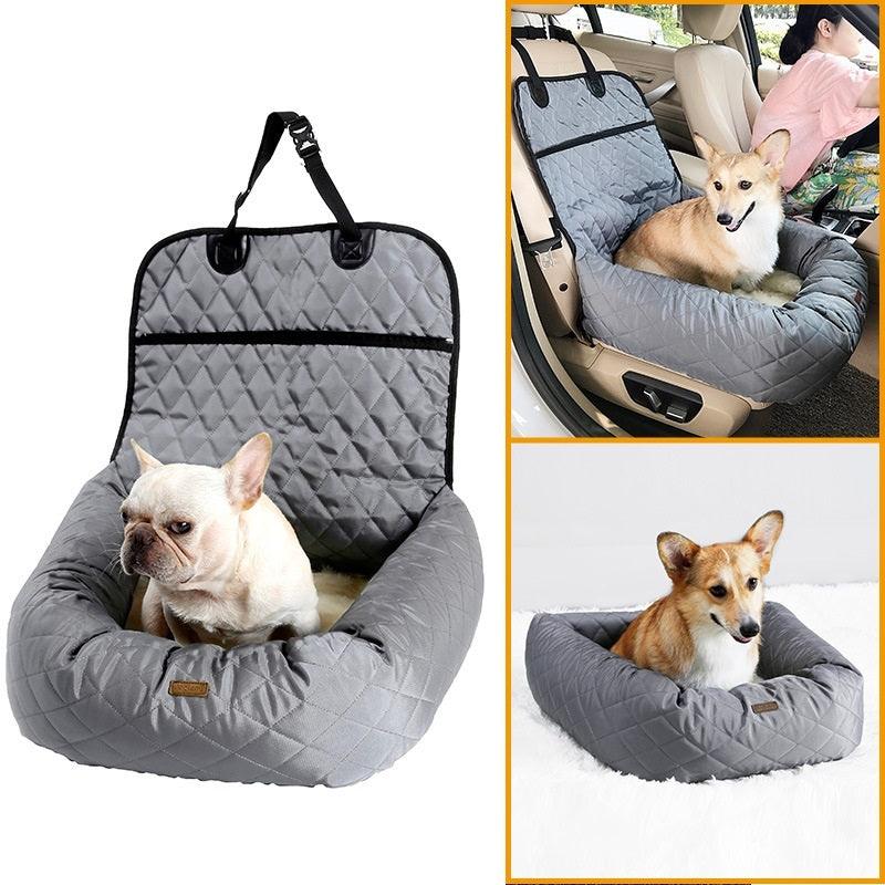 Sac de transport 2 en 1 pour chien, coussin de siège de voiture pliable, épais et polyvalent, matelas de voiture pour chien, fournitures pour animaux de compagnie