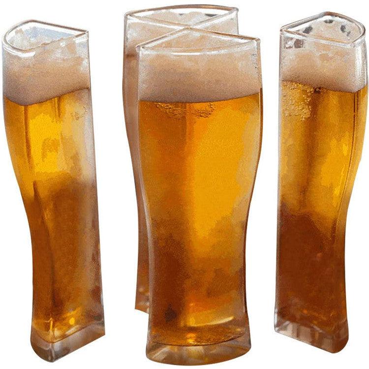 Super Schooner Beer Glasses Mug Cup Separable 4 Part Large Capacity Thick Beer Mug Glass Transparent for Club Bar Party - Grivelo