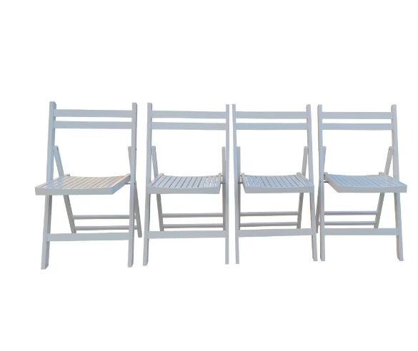 Chaises pliantes en bois à lattes pour événements spéciaux