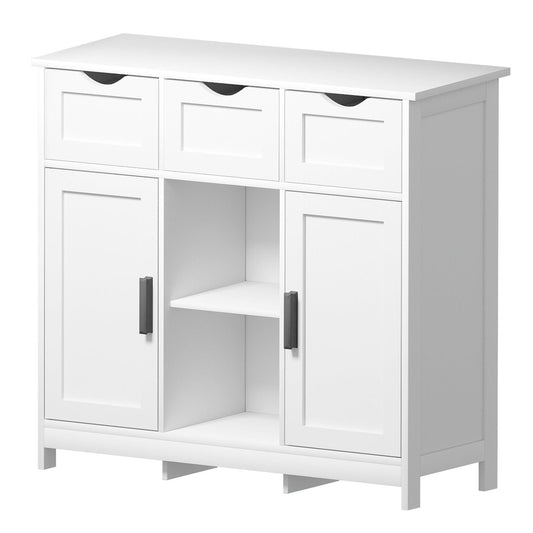 Meubles avec tiroirs et étagères, décoration de salon, chambre, salle de bain, meubles de décoration intérieure - Blanc