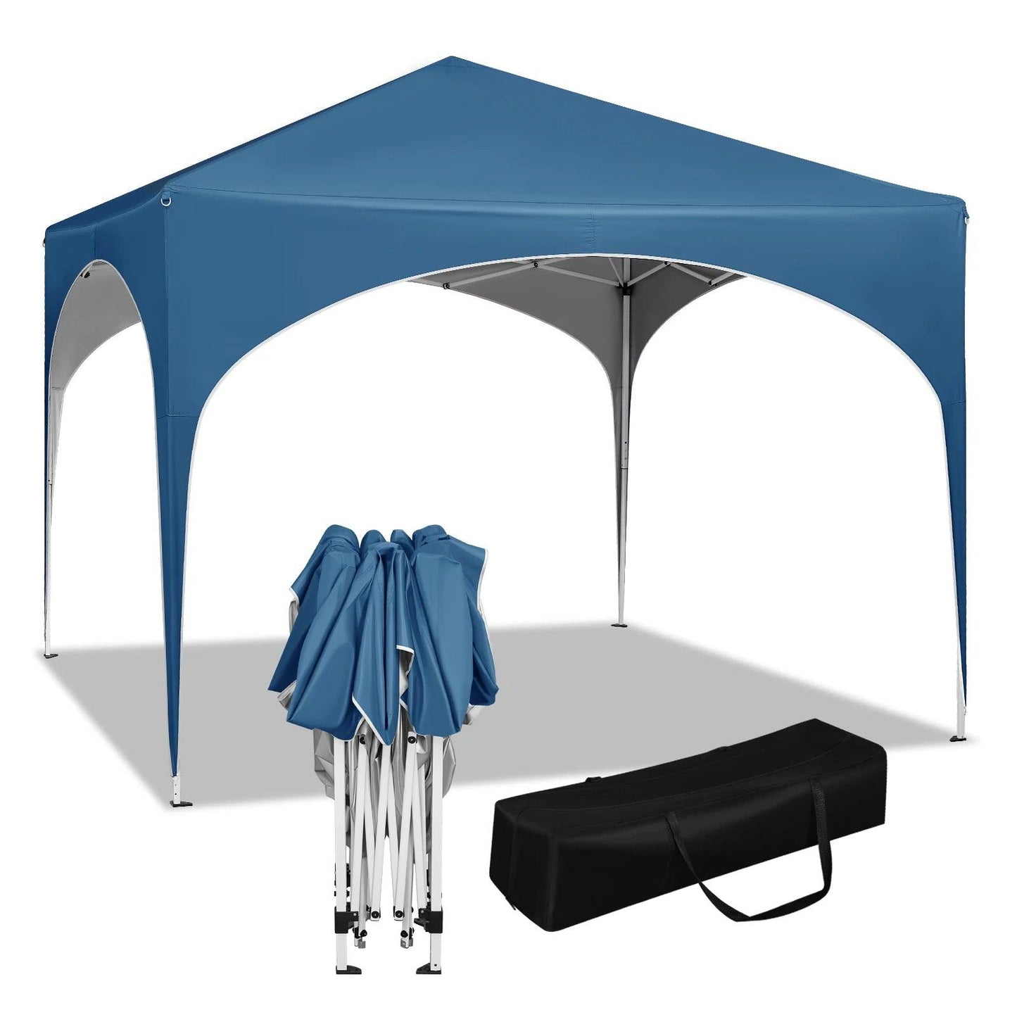 WOLTU Tente de réception étanche et pliable pour jardin, pavillon pop-up de 3 x 3 m avec toit en demi-cercle pour marché extérieur