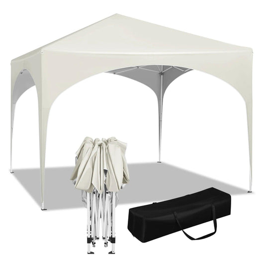 WOLTU Tente de réception étanche et pliable pour jardin, pavillon pop-up de 3 x 3 m avec toit en demi-cercle pour marché extérieur