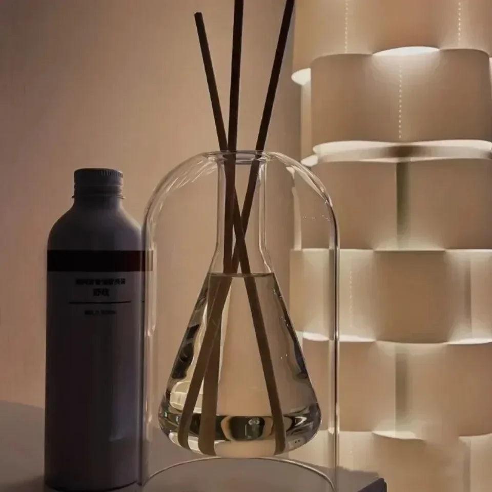 Flacon diffuseur de parfum 130/200 ml, vase diffuseur de style simple, flacon en verre, flacon d'aromathérapie pour huiles essentielles de style européen