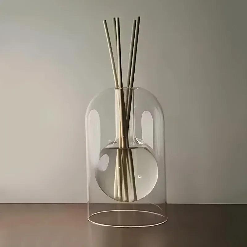 Flacon diffuseur de parfum 130/200 ml, vase diffuseur de style simple, flacon en verre, flacon d'aromathérapie pour huiles essentielles de style européen